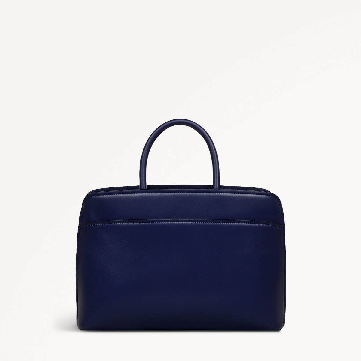 Bow Street Leather Medium Ziptop Grab Bag in Evenfall - 110195