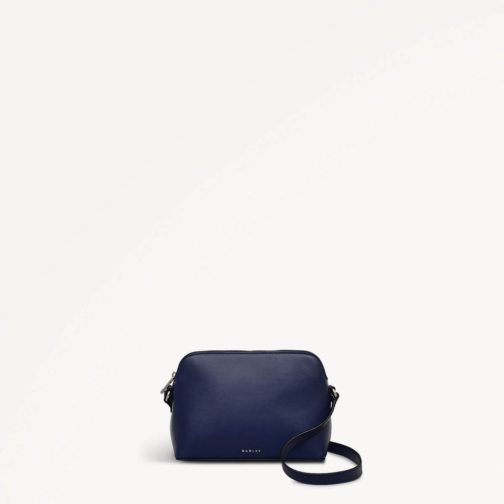 Bow Street Leather Small Ziptop Crossbody Bag in Evenfall - 110198