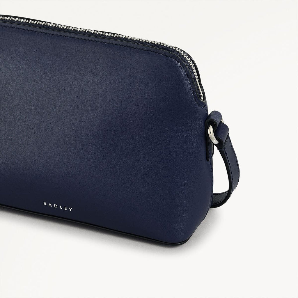 Bow Street Leather Small Ziptop Crossbody Bag in Evenfall - 110198