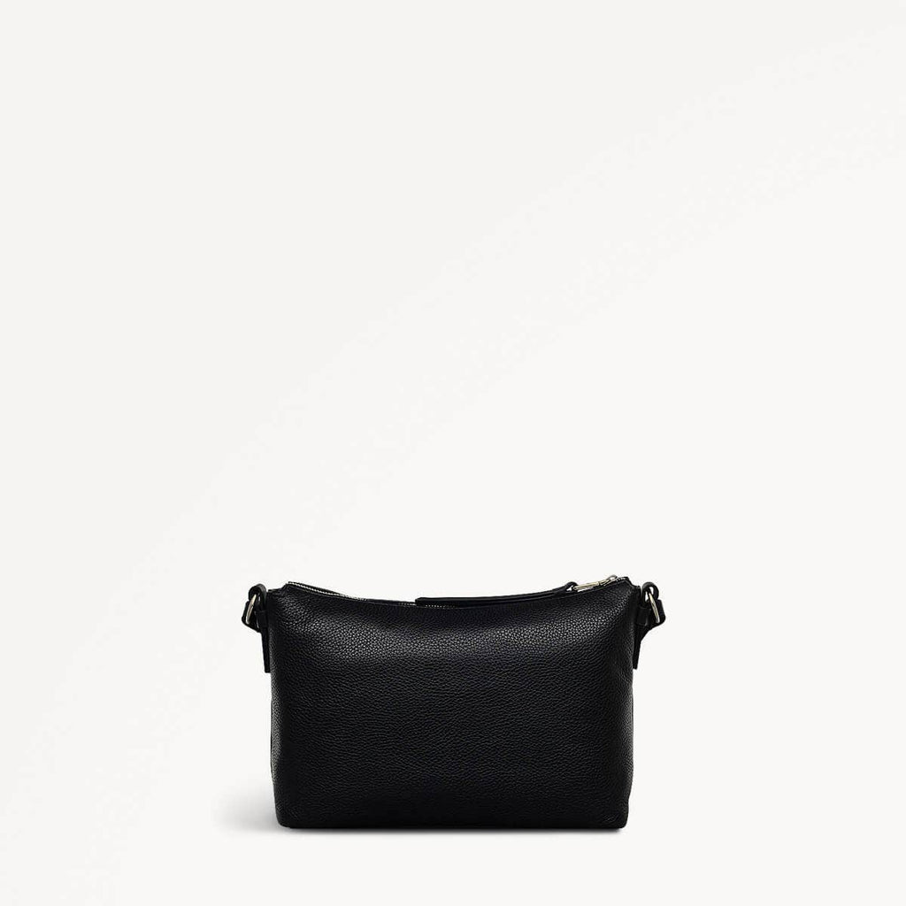 Bella Radley Leather Small Ziptop Crossbody Bag in Black - 110210