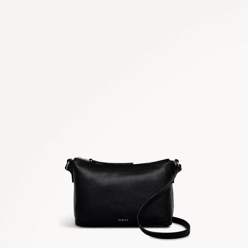 Bella Radley Leather Small Ziptop Crossbody Bag in Black - 110210