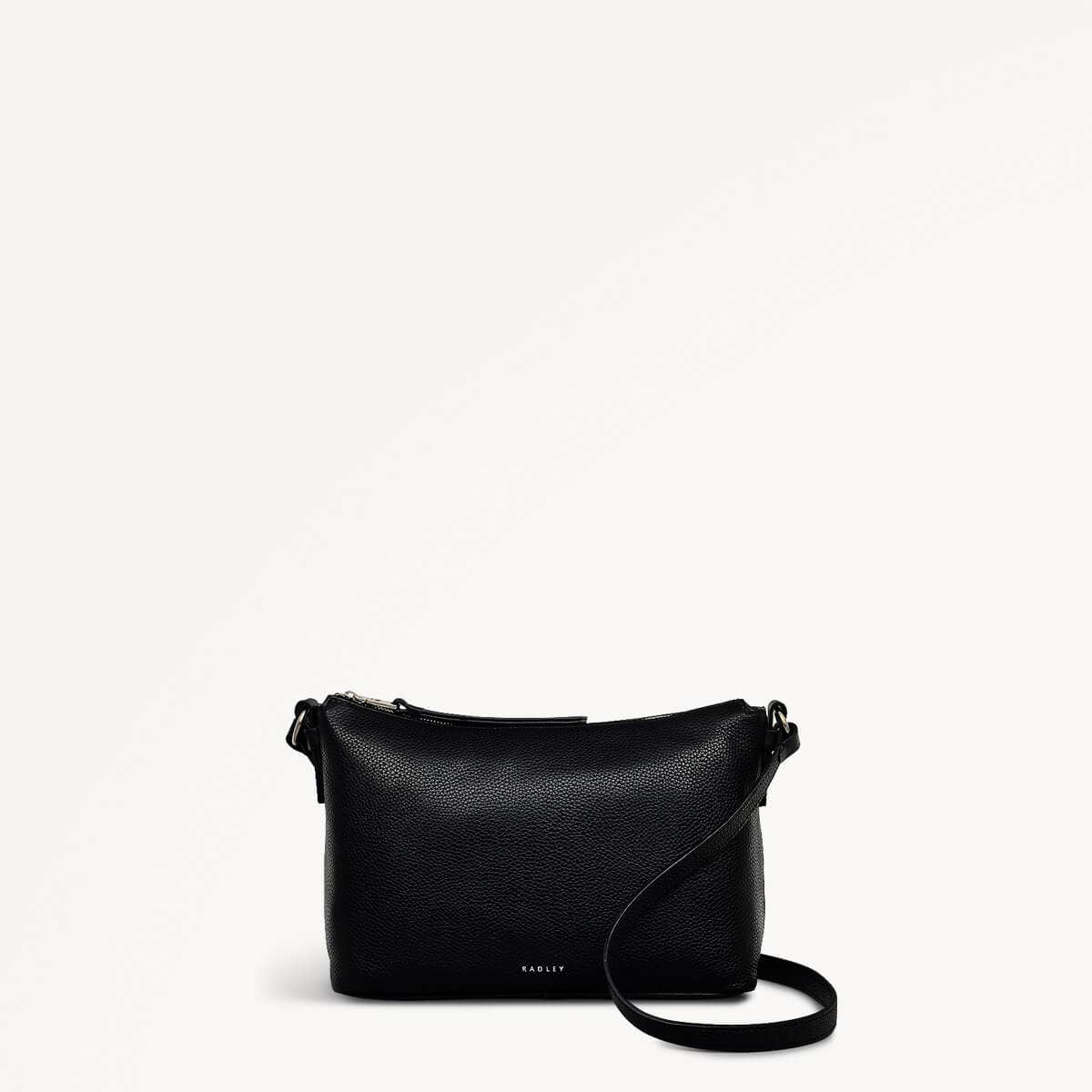 Bella Radley Leather Small Ziptop Crossbody Bag in Black - 110210
