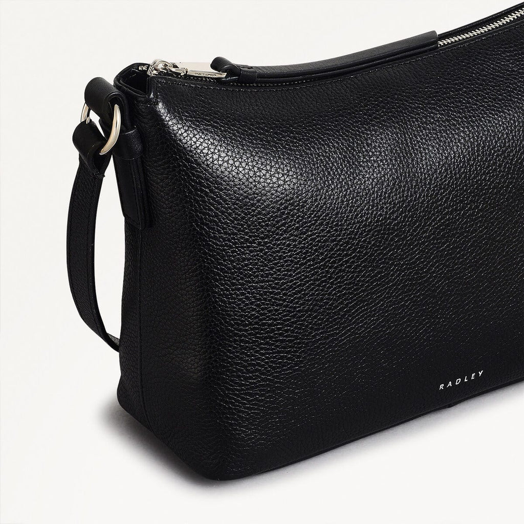 Bella Radley Leather Small Ziptop Crossbody Bag in Black - 110210