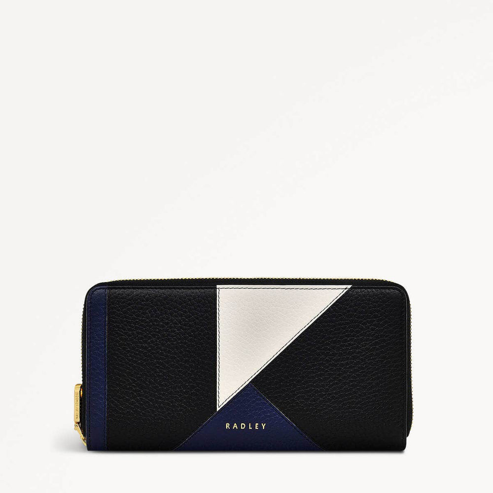 Kensington Place Leather Zip Around Wallet in Black - 110218