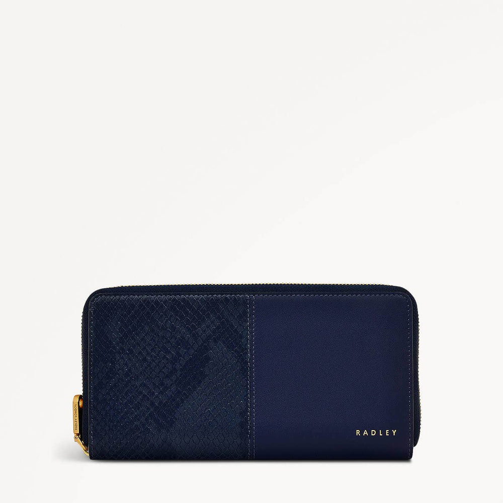 Mount Row Faux Snake Large Zip Around Wallet - RSD10613