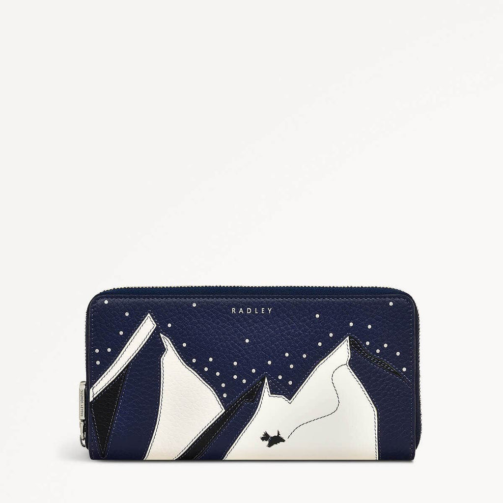 Mountain Wanderers Leather Zip Around Wallet in Evenfall - 110221
