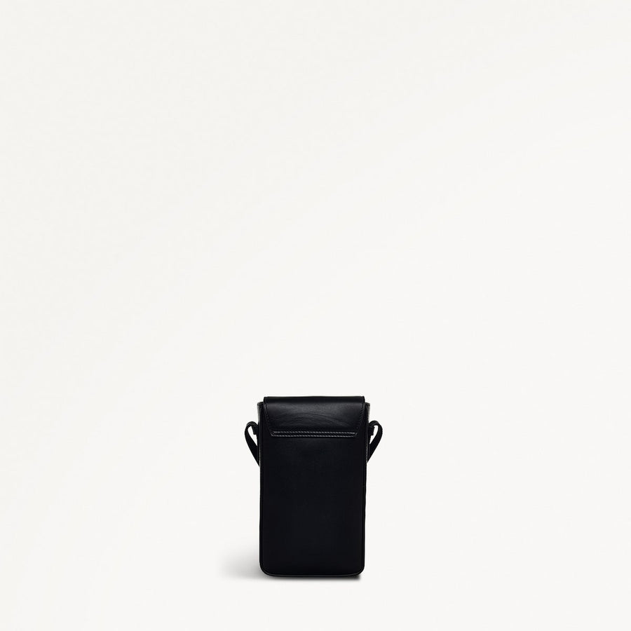 Threadneedle Street Leather Medium Phone Crossbody in Black - 110225
