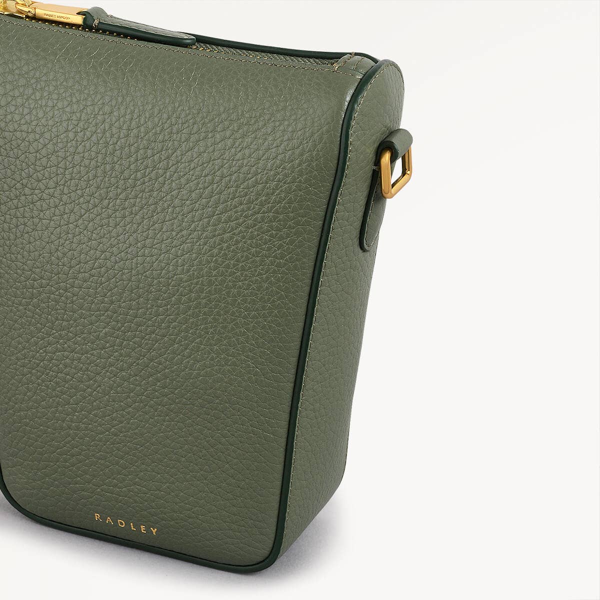 Oak Street Leather Medium Phone Crossbody in Dark Olive - 110232