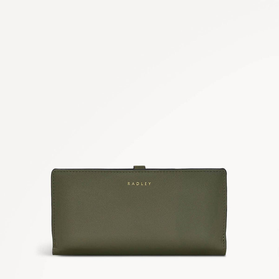 Newick Road Leather Large Bifold Wallet in Dark Olive - 110236