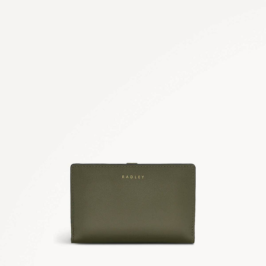 Newick Road Leather Medium Bifold Wallet in Dark Olive - 110237