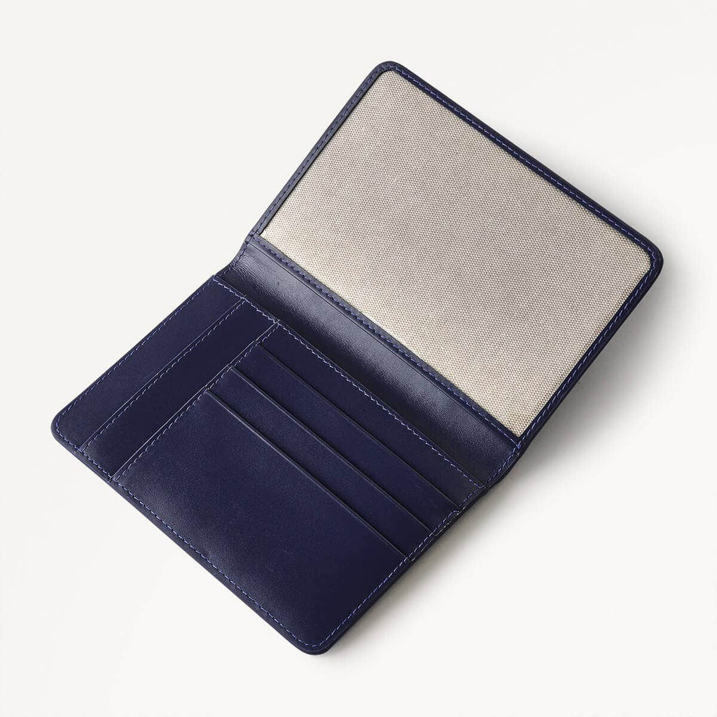 Heritage Dog Outline Leather Outline Passport Cover in Evenfall - 110239