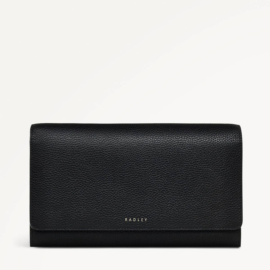 The Rathbone Leather Flapover Travel Wallet in Black - 110249