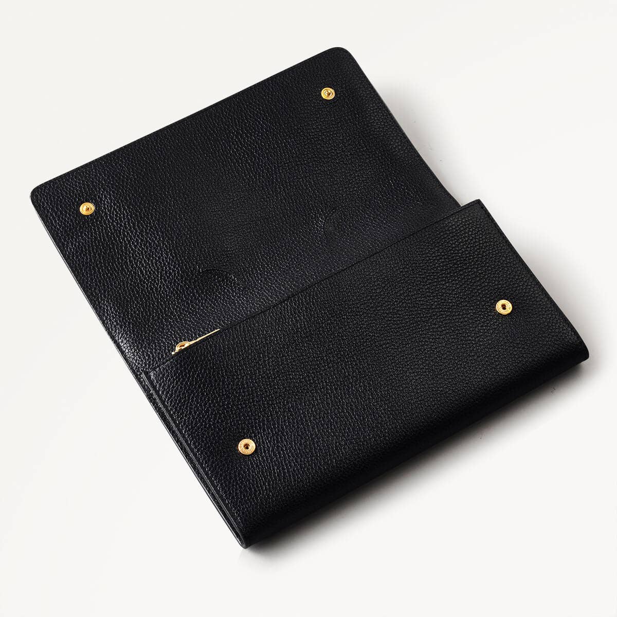 The Rathbone Leather Flapover Travel Wallet in Black - 110249