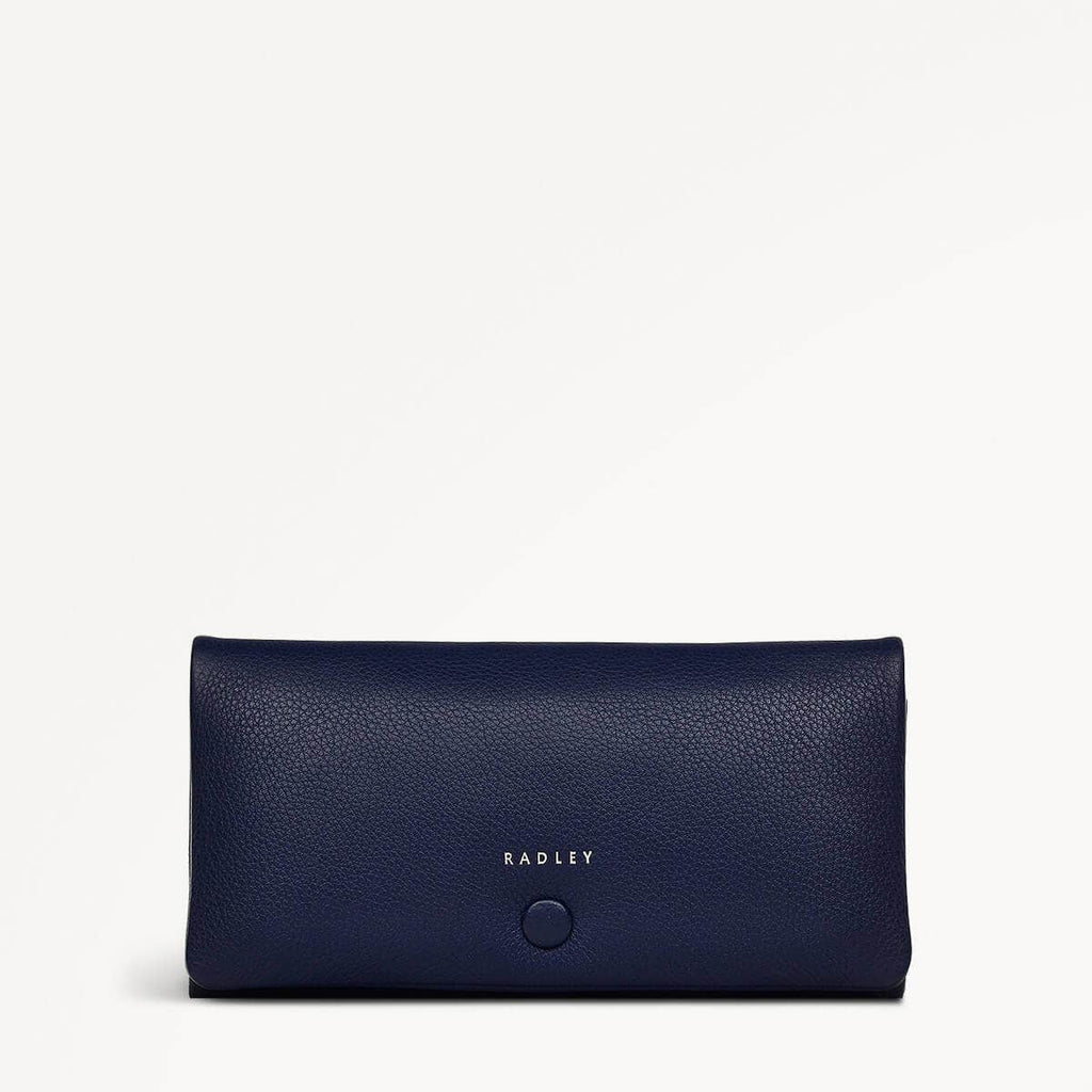 Mallow Street Leather Large Flapover Wallet in Evenfall - 110251