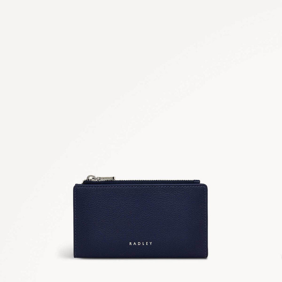 Coin Street Leather Medium Ziptop Wallet in Evenfall - 110254