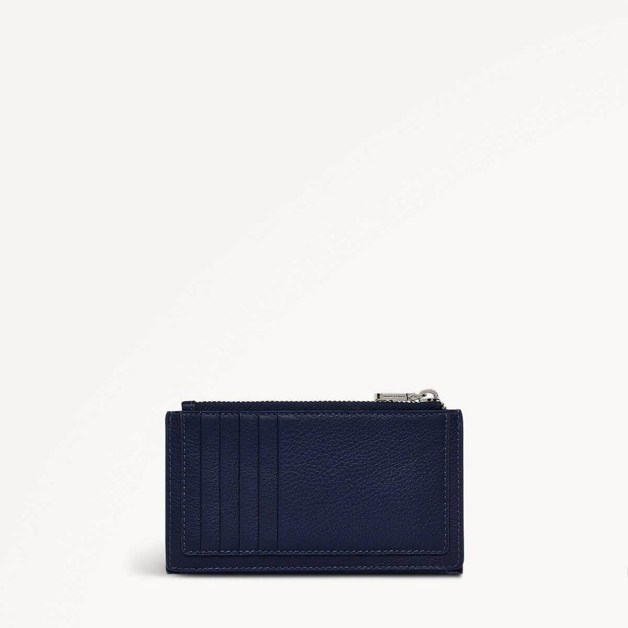 Coin Street Leather Medium Ziptop Wallet in Evenfall - 110254