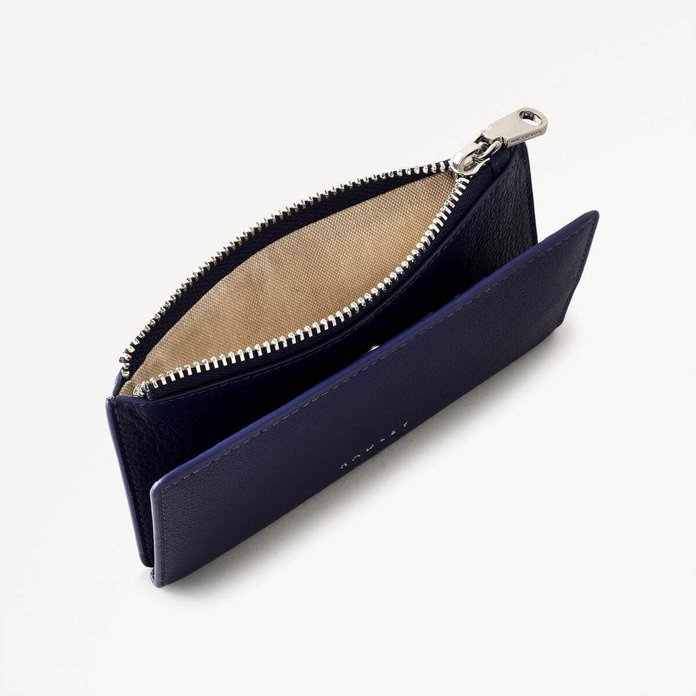 Coin Street Leather Medium Ziptop Wallet in Evenfall - 110254