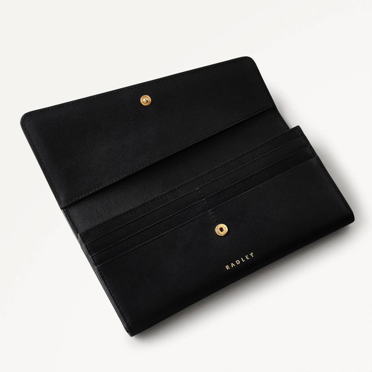 シンプル【Radley London】 フラップオーバー ブラック 財布 Large Flapover Wallet | The Kensal SS25 | Radley London