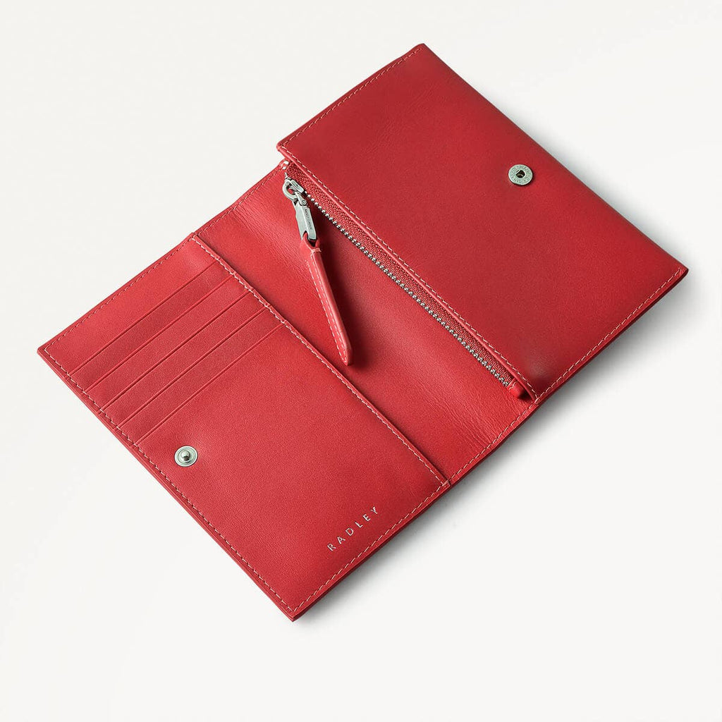 Lunar New Year Ss25 Medium Flapover Wallet Crimson - 110279