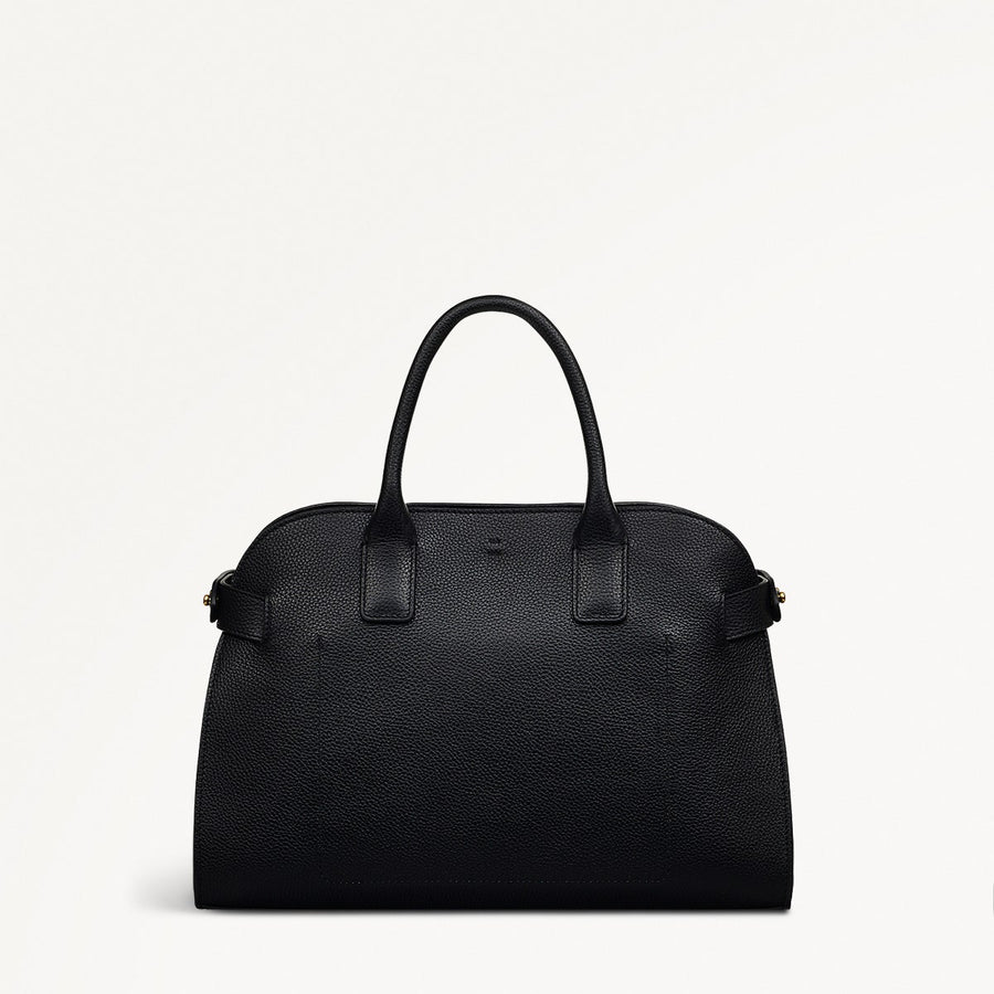 The Rathbone Leather Open Top Grab Bag in Black - 110285
