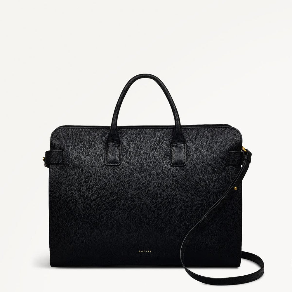 The Rathbone Leather Large Laptop Satchel Bag in Black - 110290