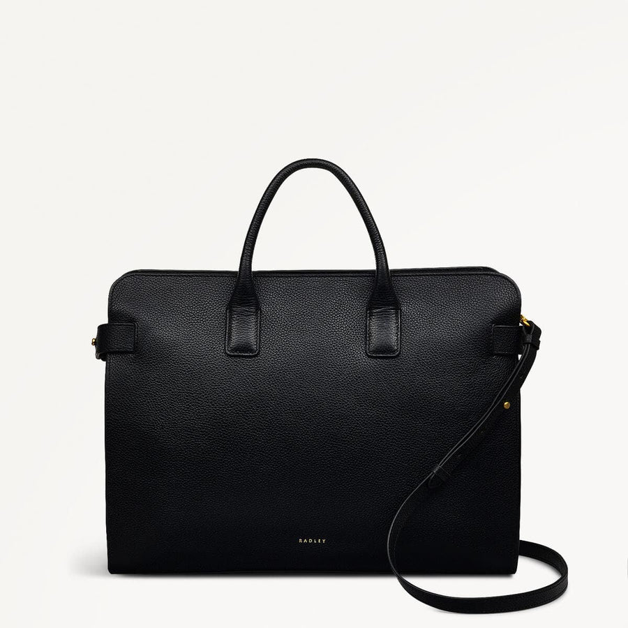 The Rathbone Leather Large Laptop Grab Bag in Black - 110290