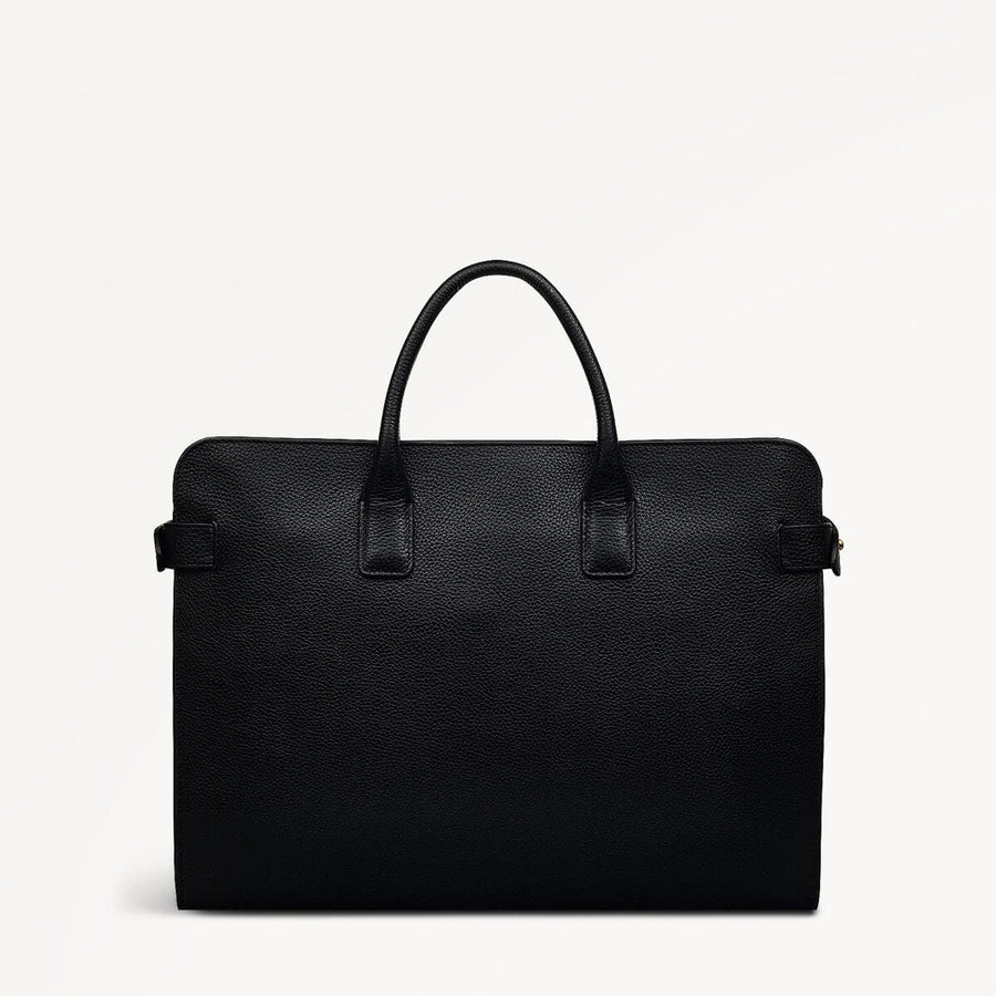 The Rathbone Leather Large Laptop Grab Bag in Black - 110290