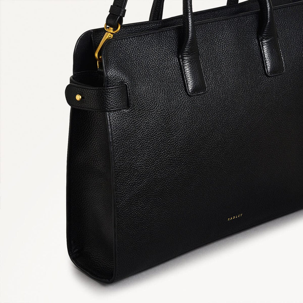The Rathbone Leather Large Laptop Grab Bag in Black - 110290