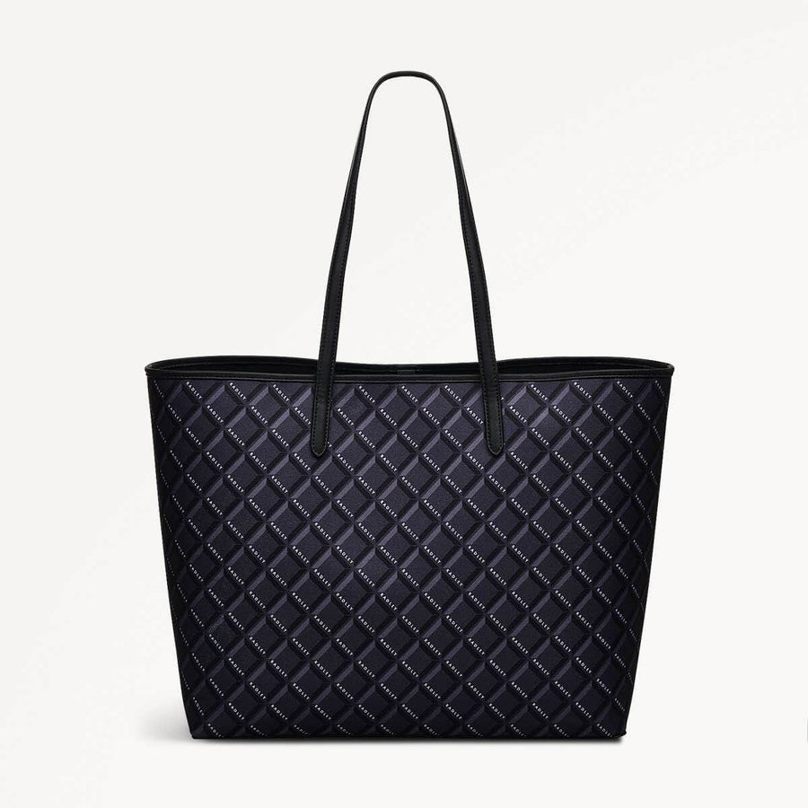 Southwell Gardens Fabric Open Top Tote Bag in Black - 110294