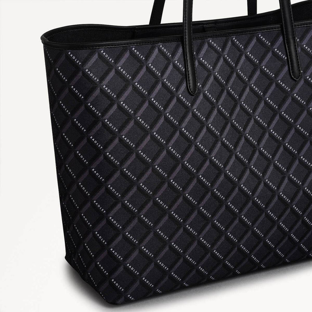 Southwell Gardens Fabric Open Top Tote Bag in Black - 110294