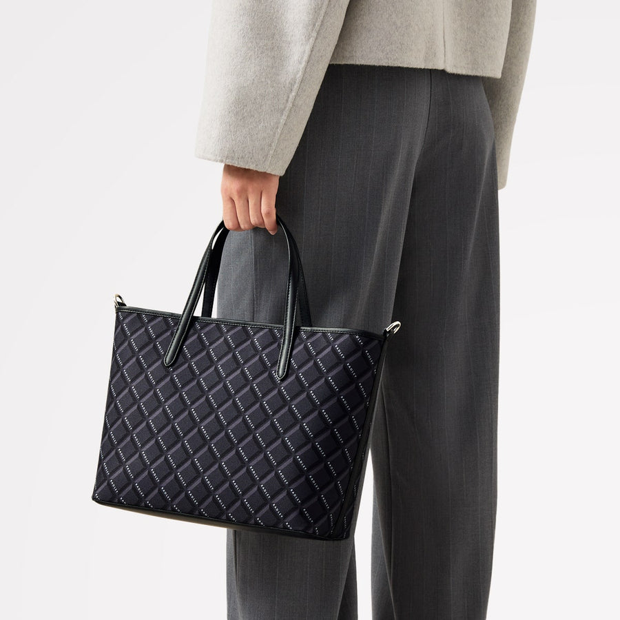 Southwell Gardens Fabric Open Top Grab Bag in Black - 110295