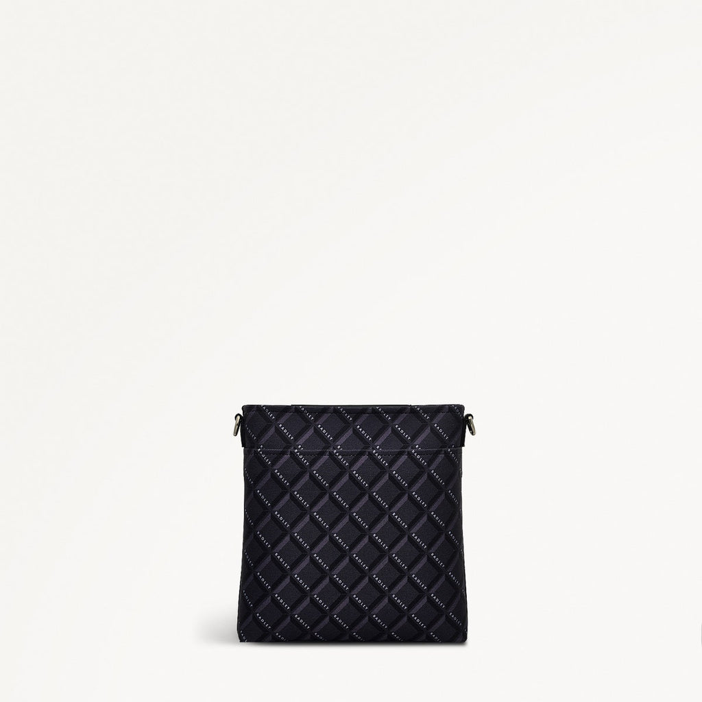 Southwell Gardens Fabric Small Ziptop Crossbody Bag in Black - 110297