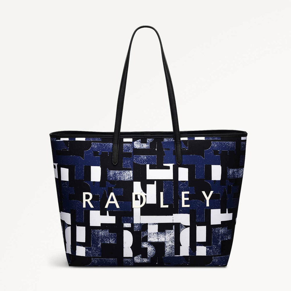 Southwell Gardens-Abstract Geo Large Open Top Tote Bag - RHD11901