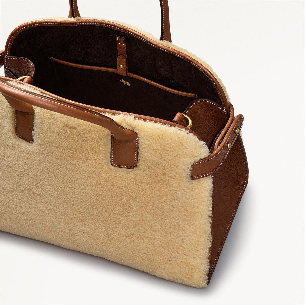 The Rathbone Leather Open Top Grab Bag in Natural - 110302