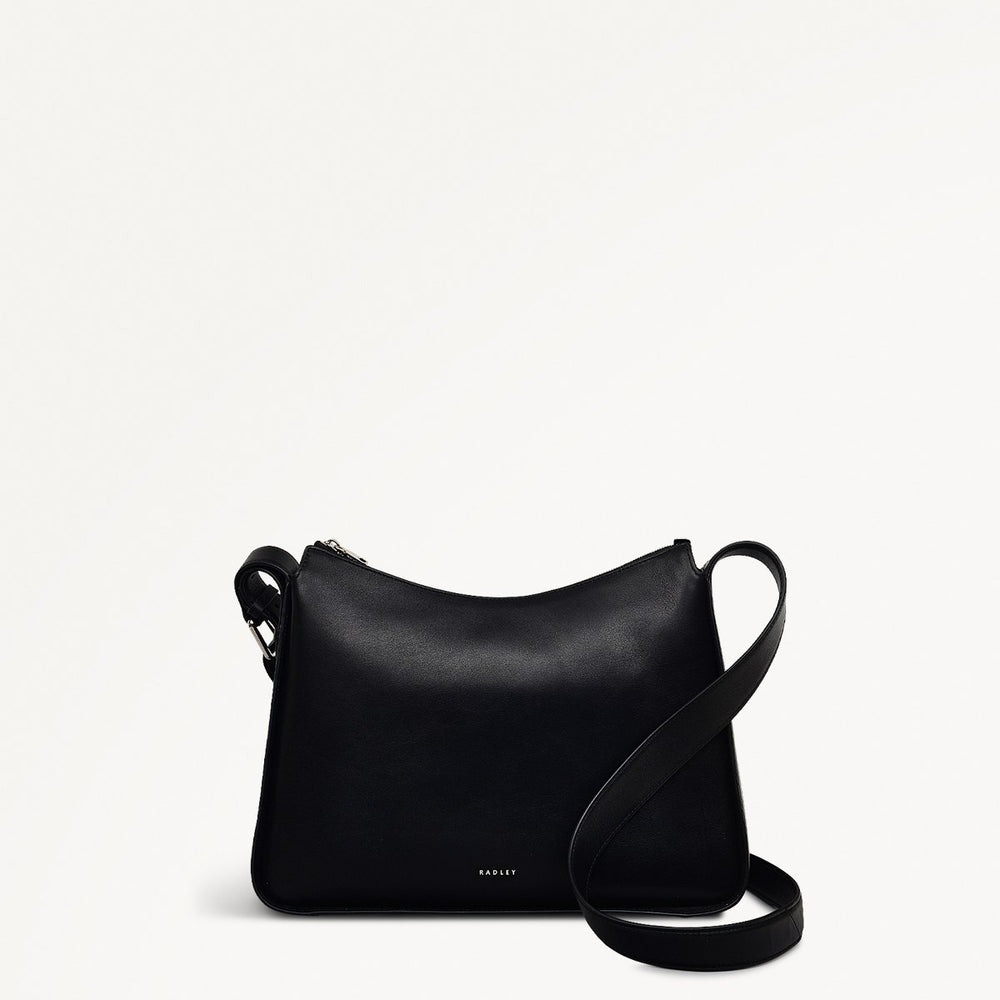 Westwell Lane Leather Medium Ziptop Crossbody Bag in Black - 110309