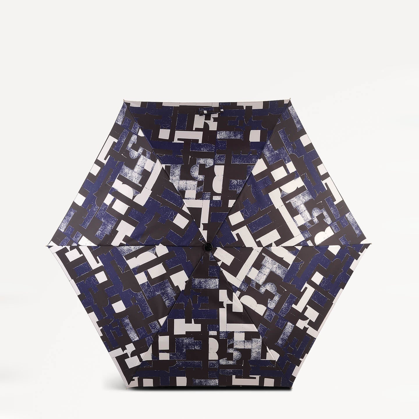 Abstract Geo Fabric Responsible Umbrella in Black - 110326