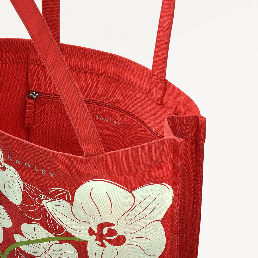 Lunar New Year SS25 Fabric Open Top Tote in Crimson - 110330