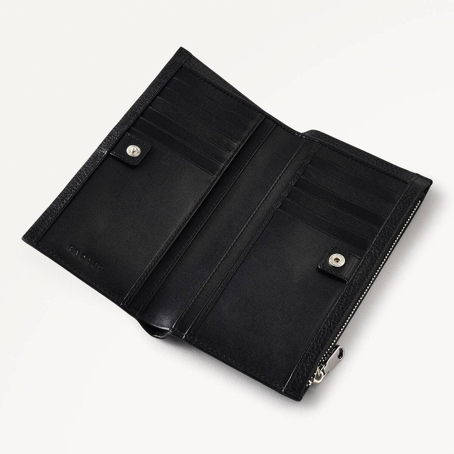 Sunny Dene Leather Large Bifold Wallet in Black - 110350