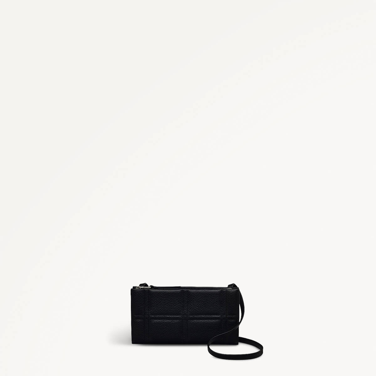 Sunny Dene Leather Large Phone Crossbody in Black - 110351
