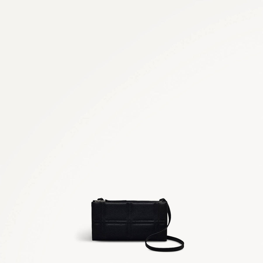 Sunny Dene Leather Large Phone Crossbody in Black - 110351