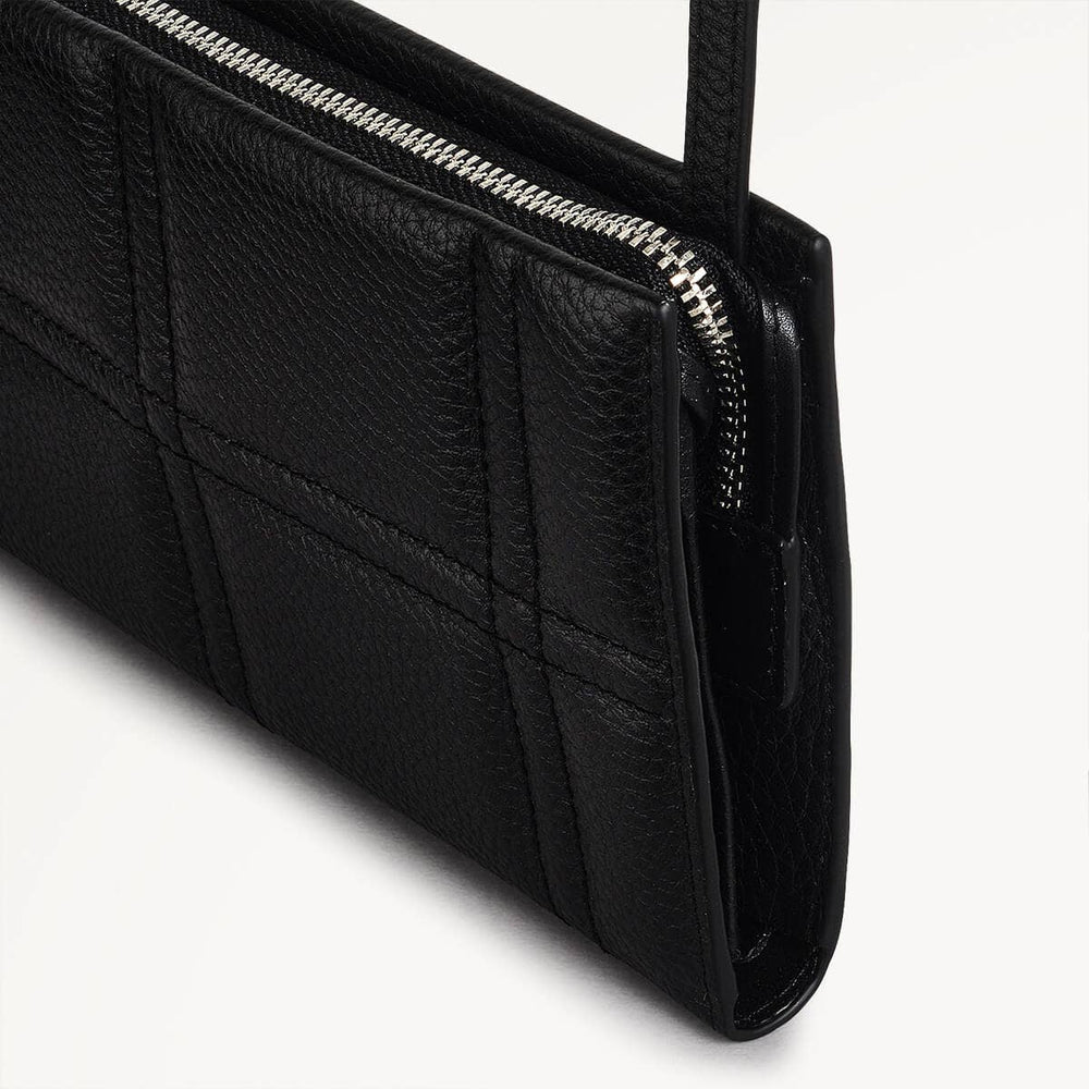 Sunny Dene Leather Large Phone Crossbody in Black - 110351