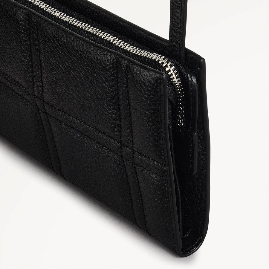 Sunny Dene Leather Large Phone Crossbody in Black - 110351