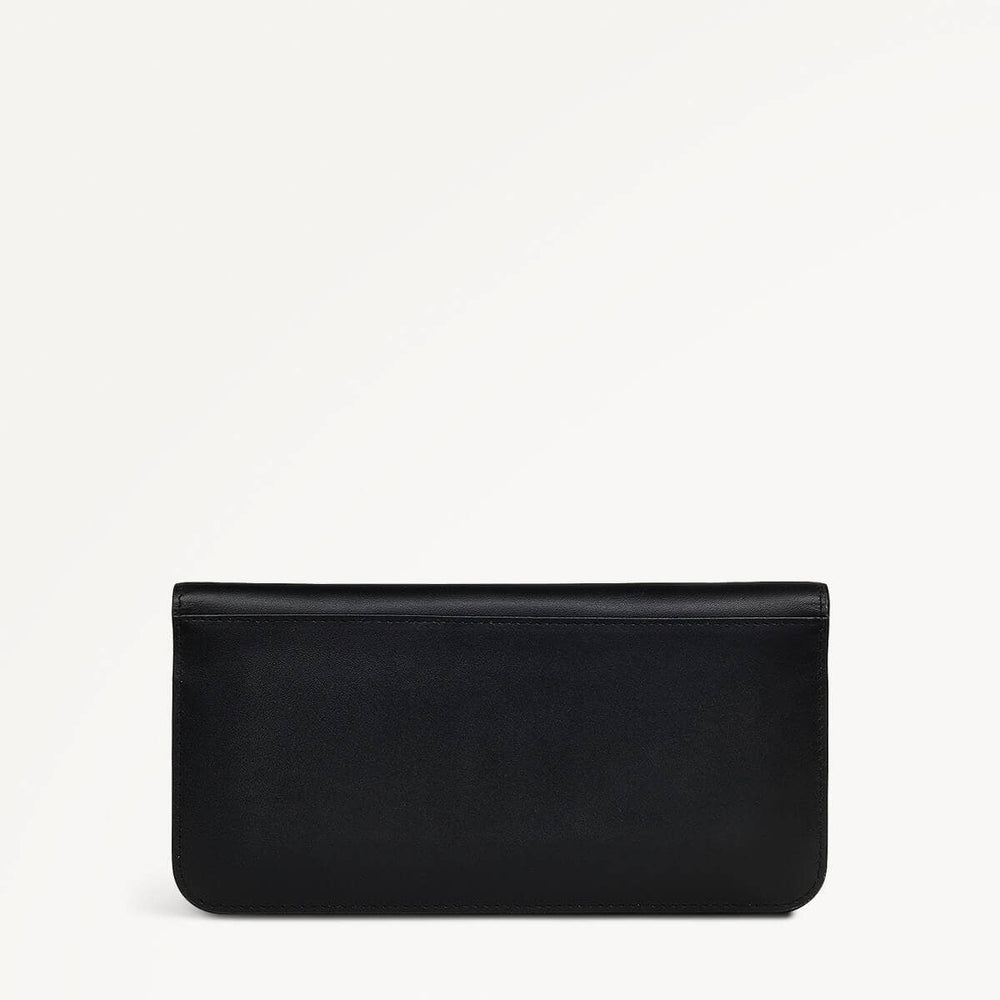 Argyll Street Leather Large Flapover Wallet in Black - 110359