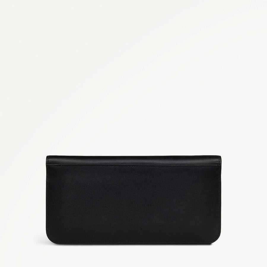 Argyll Street Leather Large Flapover Wallet in Black - 110359
