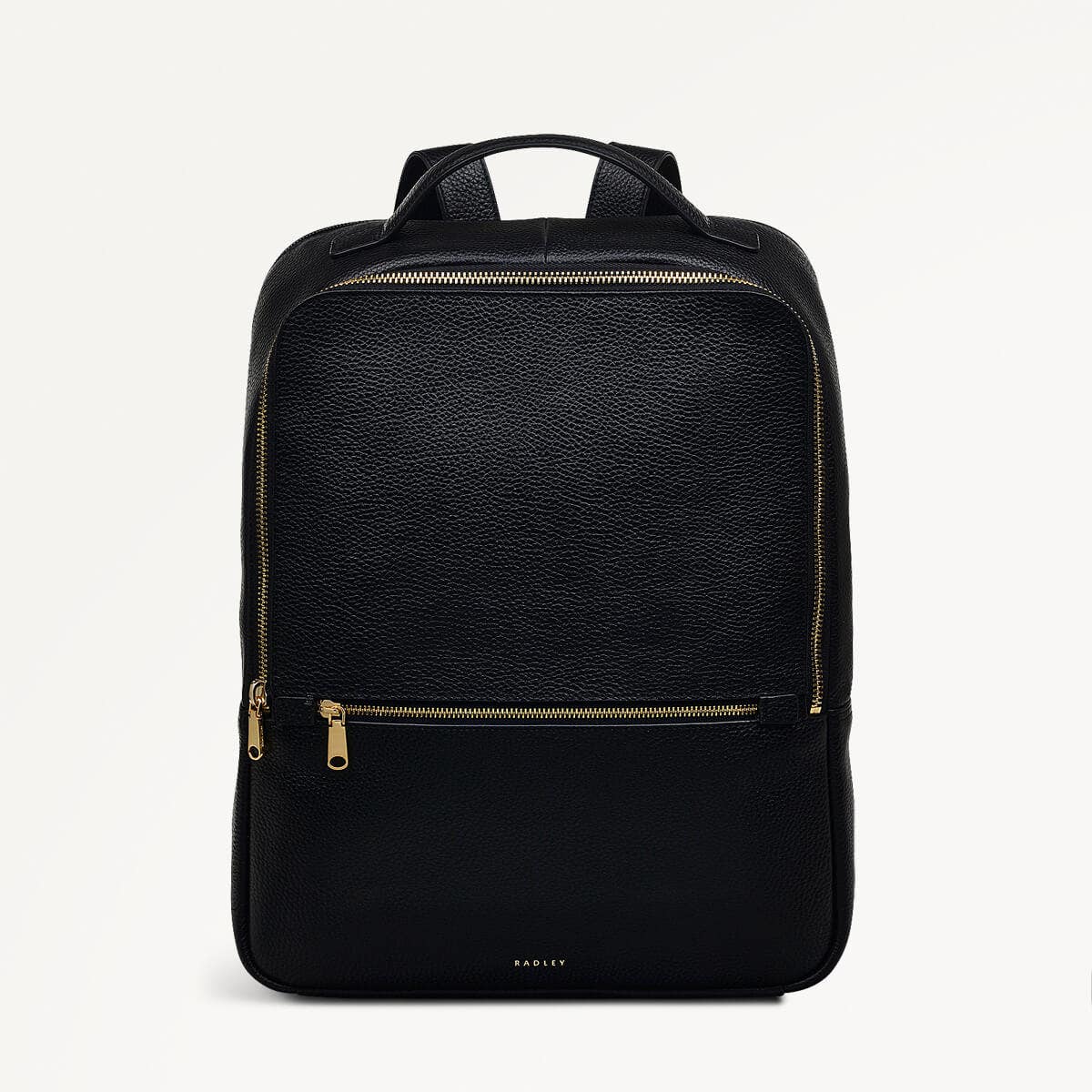 Sunny Dene Leather Medium Zip Around Backpack in Black - 110387