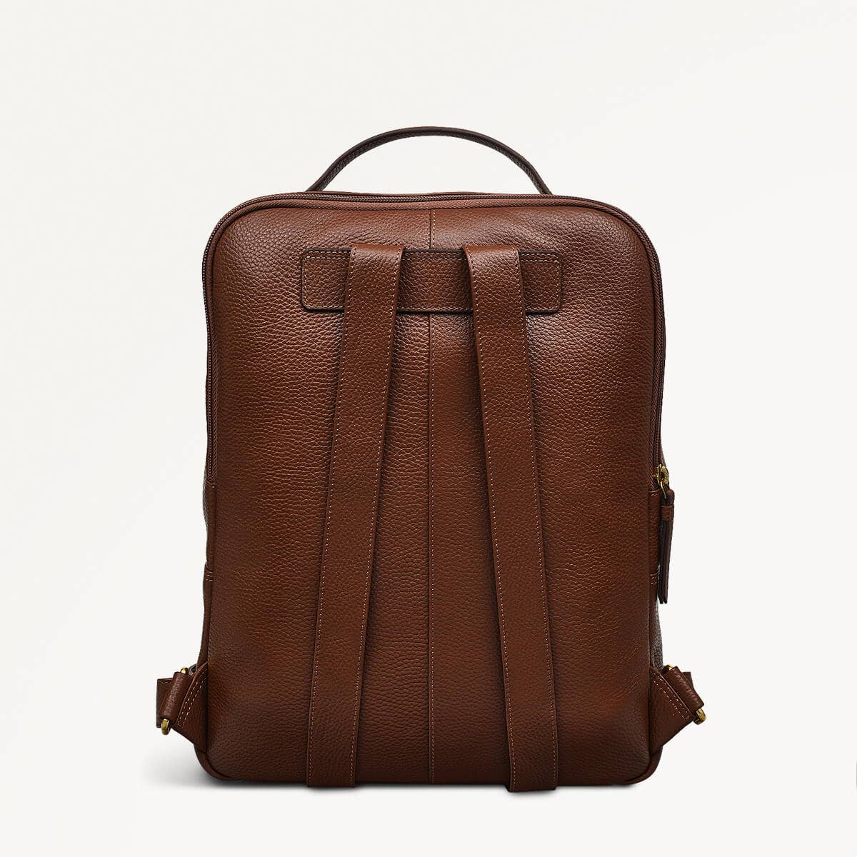 Sunny Dene Leather Medium Zip Around Backpack in Walnut - 110388