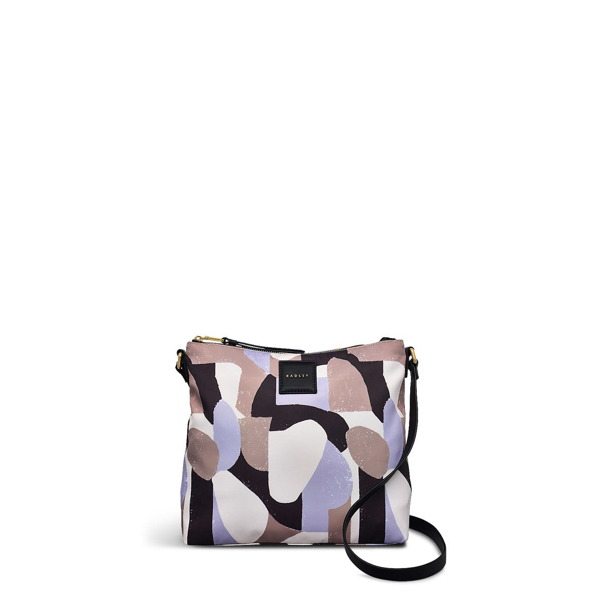 Argyll Street Fabric Medium Ziptop Crossbody Bag in Thistle - 110399