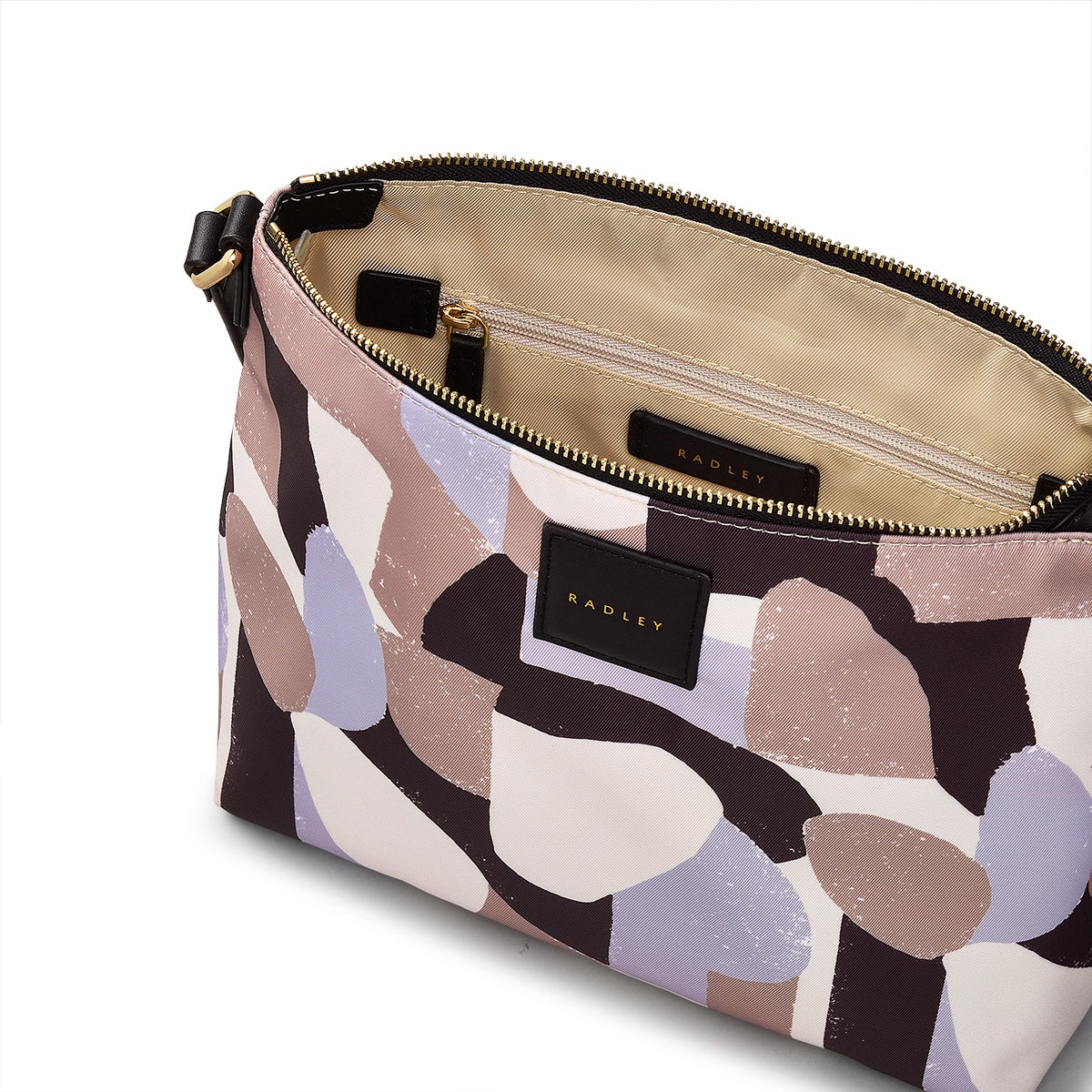 Argyll Street Fabric Medium Ziptop Crossbody Bag in Thistle - 110399