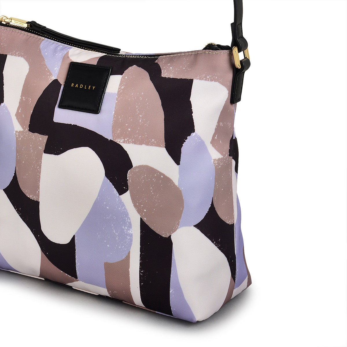 Argyll Street Fabric Medium Ziptop Crossbody Bag in Thistle - 110399
