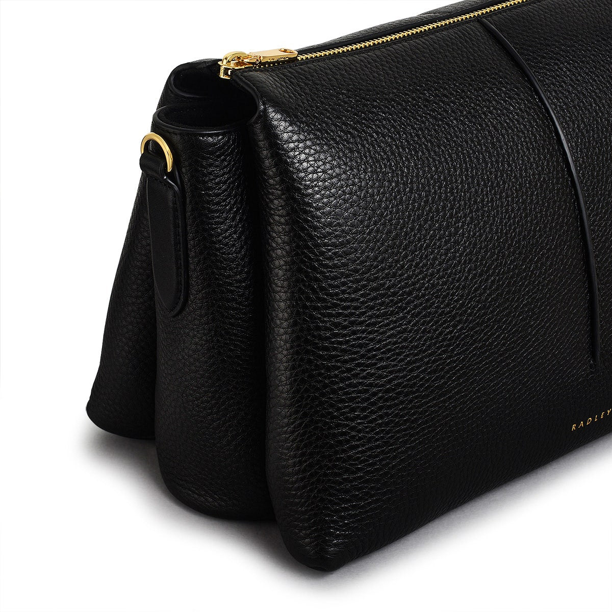 Hillgate Place Leather Medium Ziptop Crossbody Bag in Black - 110427